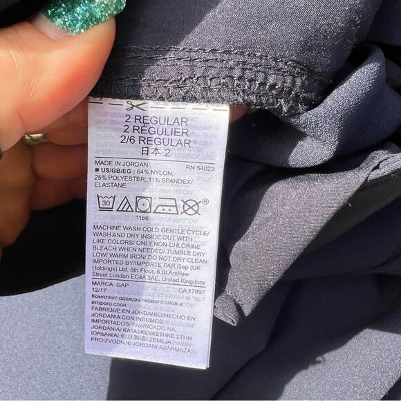 Pair 2 Gap Black and Navy High Waist Uniform Pants Size 2 - Picture 9 of 11